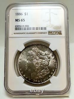 Gem Uncirculated 1886 Morgan Silver Dollar MS65 (NGC), Toned