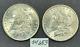 Lot Of Two Morgan Silver Dollars Gem Bu 1884 & 1898 Silver Morgan Dollars M653